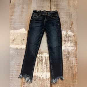 cute kids skinny jeans that string in the bottoms.